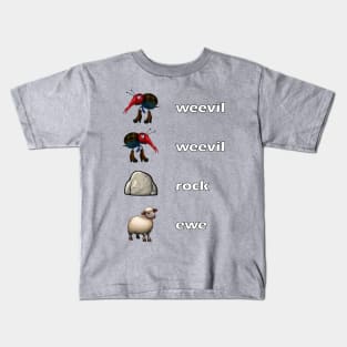 Weevil Weevil Rock Ewe Kids T-Shirt